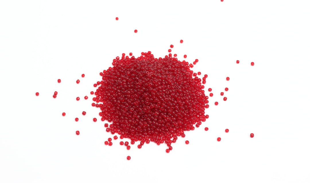 Red Fancy Seed Glass bead