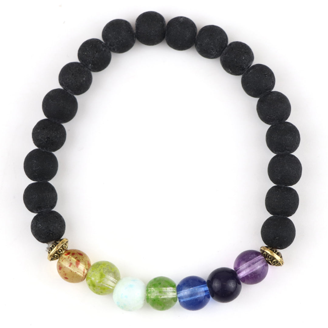 7 Chakra Healing Stretch Bracelet Pair