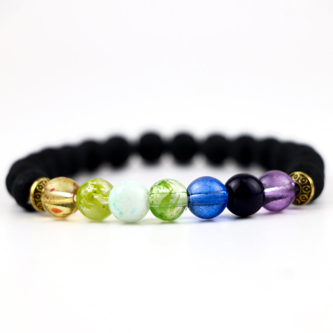 7 Chakra Healing Stretch Bracelet Pair