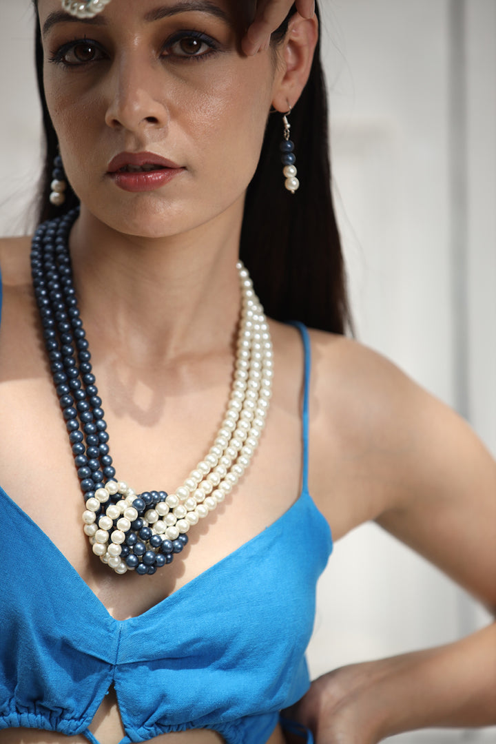 Multi Layer Glass Pearl Necklace