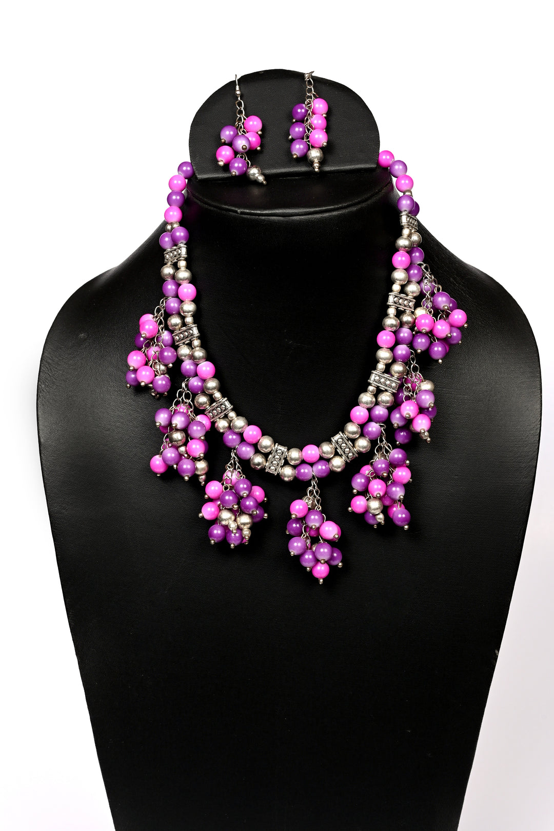 Multi Tone Glass Beads Necklace