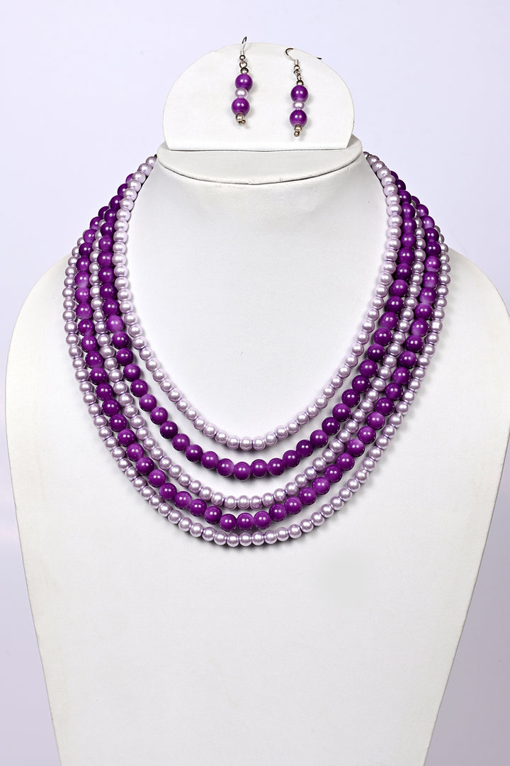 Multi Layers Glass Beads Necklace