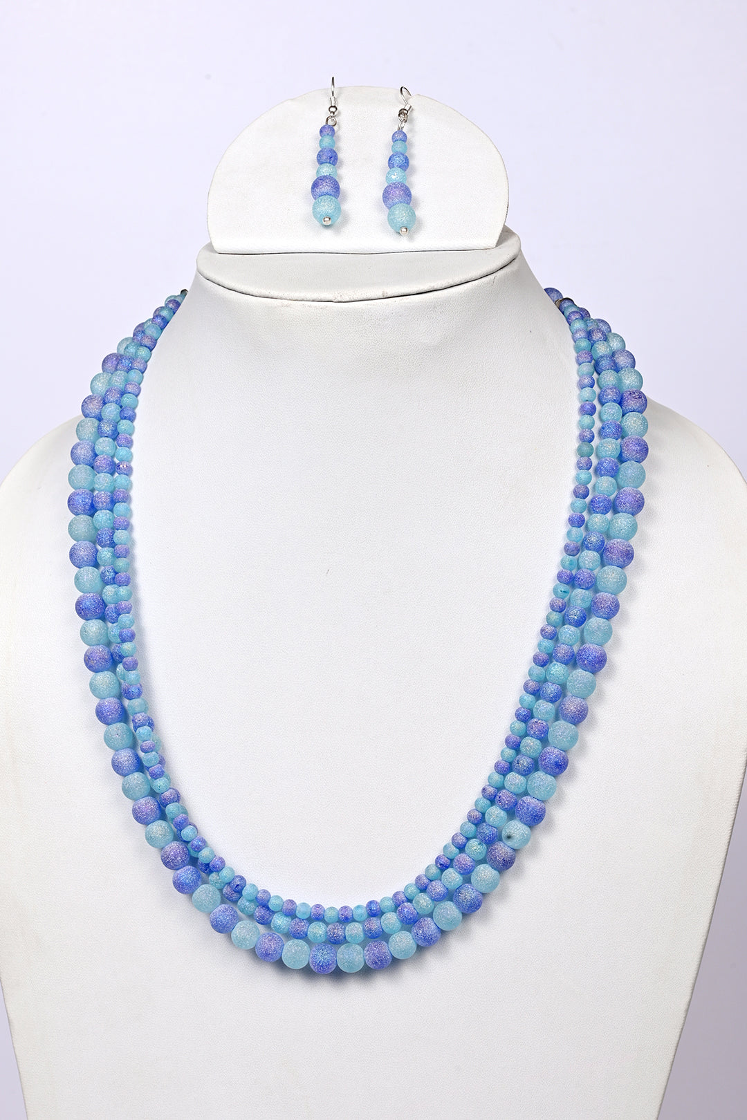 Matte Finished Glass Beads Necklace