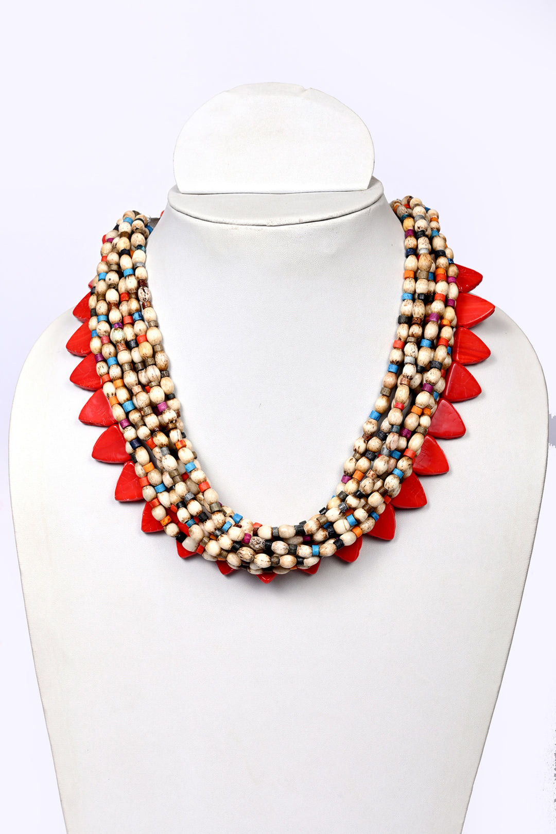 Multi Layer Bone Beads Necklace
