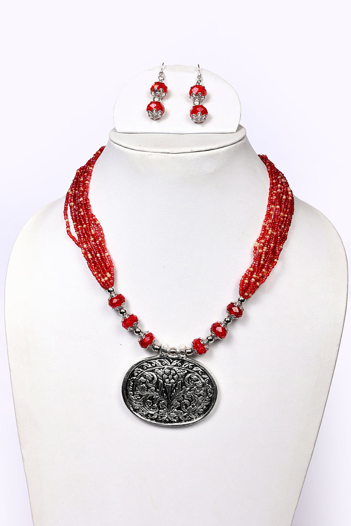 Seed Beads Necklace With Pendant