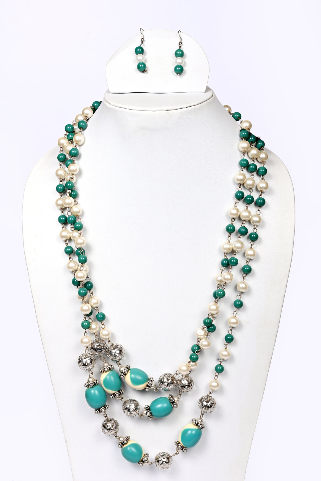 Multi Layer Long Glass Beads Necklace