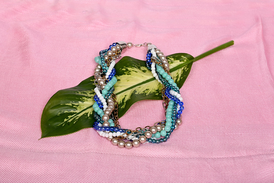 Multi Layer Glass Pearl Necklace