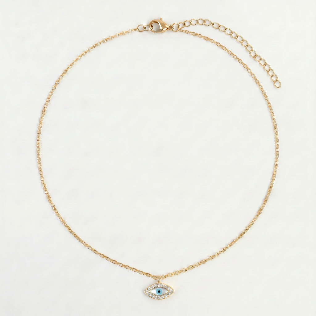 Delemon high-quality gold plated chain necklace featuring multiple delicate star charms in a station design