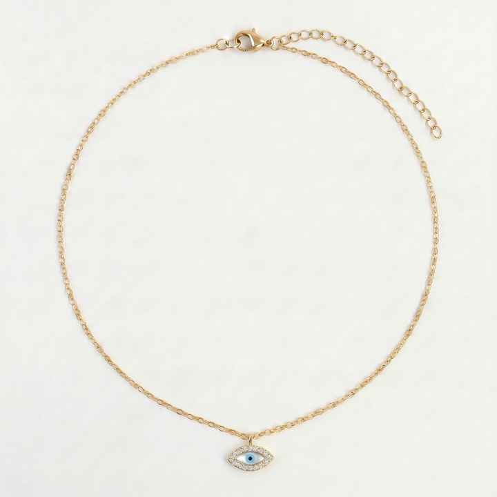 Delemon high-quality gold plated chain necklace featuring multiple delicate star charms in a station design