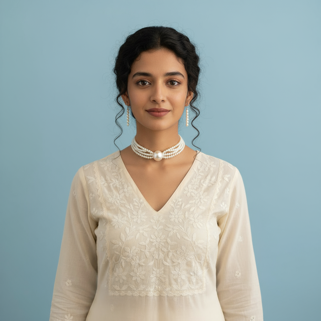 Classic Multi-Strand White Pearl Necklace and Earring Set