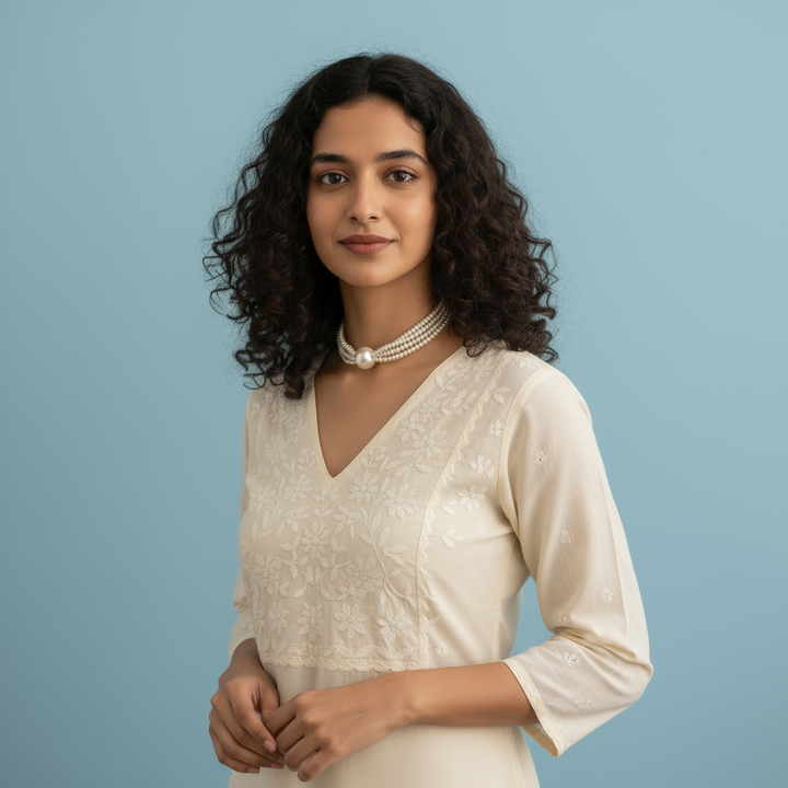 Classic Multi-Strand White Pearl Necklace and Earring Set