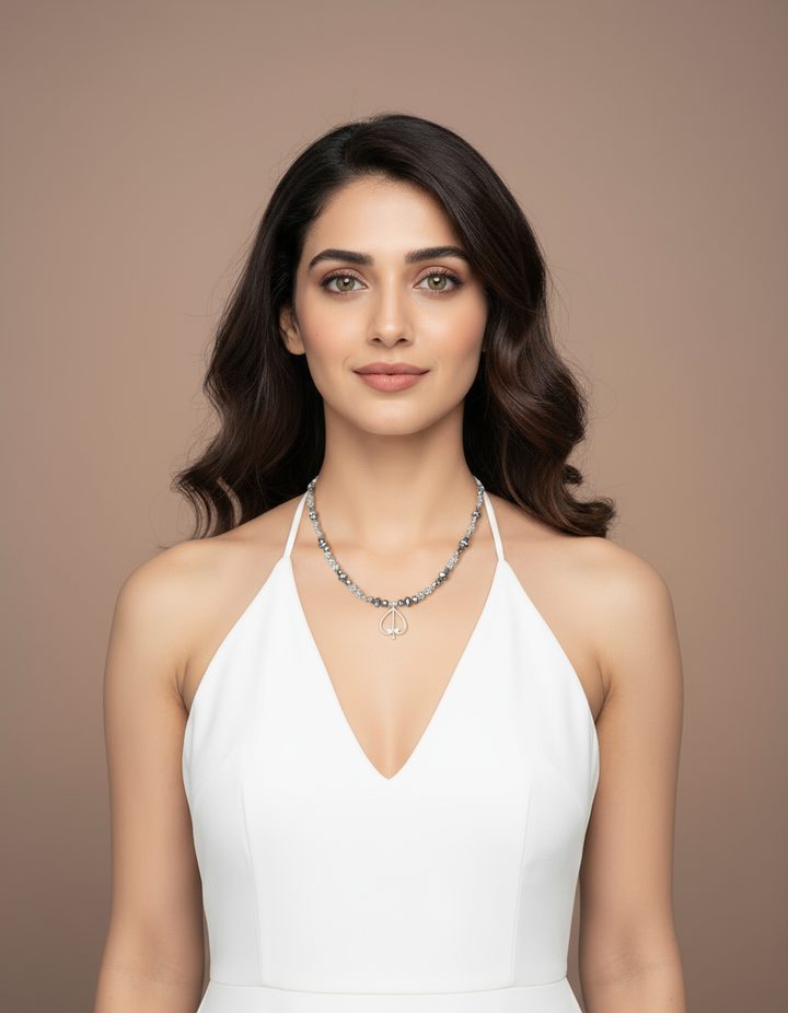 Shimmering Spade Necklace Set