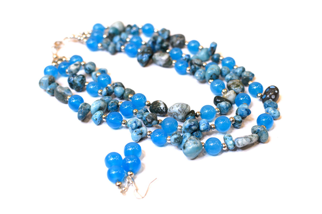 SPS Stone Necklace with Glass Bead