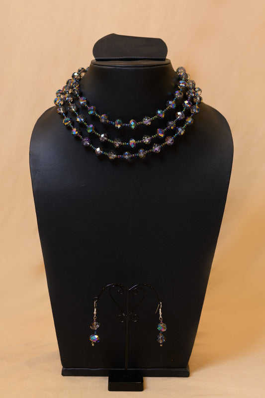 Faceted Glass Bead Necklace