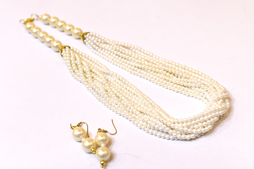 Multi Layer Pearl Bead Necklace