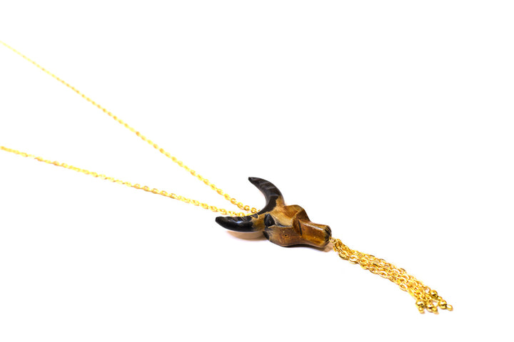 Bull pendant with chain