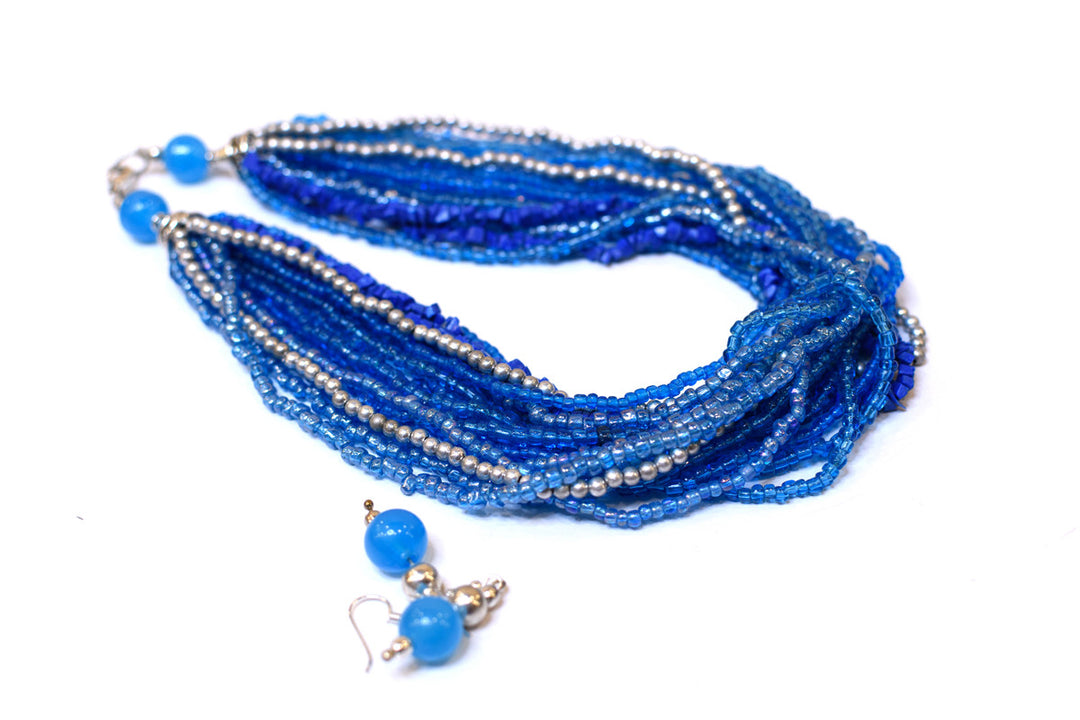 Seed Bead Necklace with Sps Chips